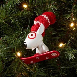 Target Bullseye Riding Snowboard Ornament Wonderland 2023